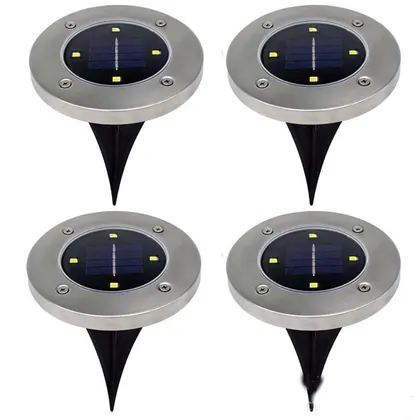 JDM Hot Sale 4 X 4 LED Solar Powered Outdoor Recessed Garden Light