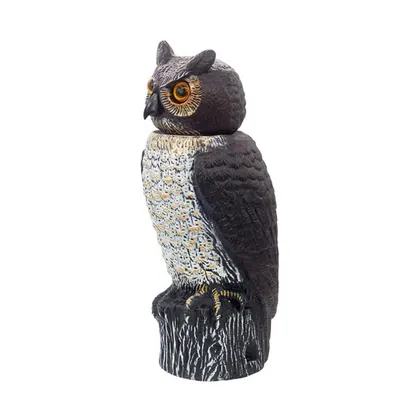 JDM Hotsale Decorative Outdoor Plastic Wind Rotating Head Bird Garden Owl view 3