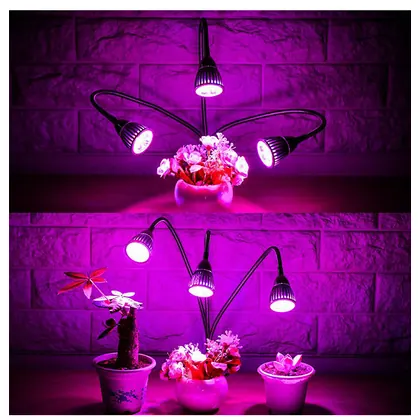 JDM Hotsale Three Head Led 15w Grow Light Bulbs 15W Clip on Plant Grow Lamp view 4