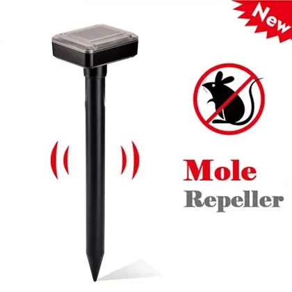 JDM New Solar Portable Mouse Mole Gropher Ultrasonic Solar Pest Repeller