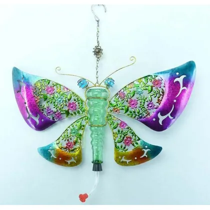 JDM Original Design Butterfly Shaped Metal and Glass Hummingbird Feeder