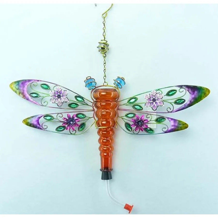 JDM Original Design Dragonfly Metal and Glass Hummingbird Feeders