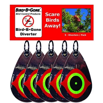 JDM Reflective Scare Bird Diverter Bird Repellent Eye Scare Discs Deterrent Set of 5
