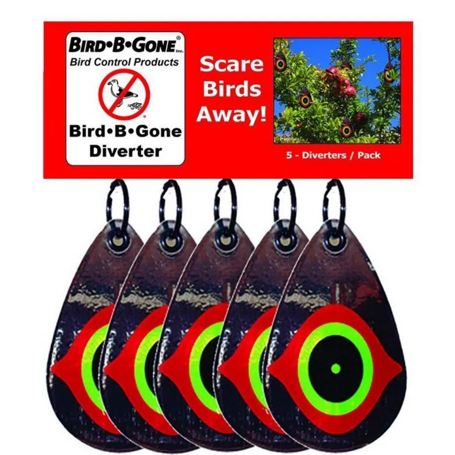 JDM Reflective Scare Bird Diverter Bird Repellent Eye Scare Discs Deterrent Set of 5