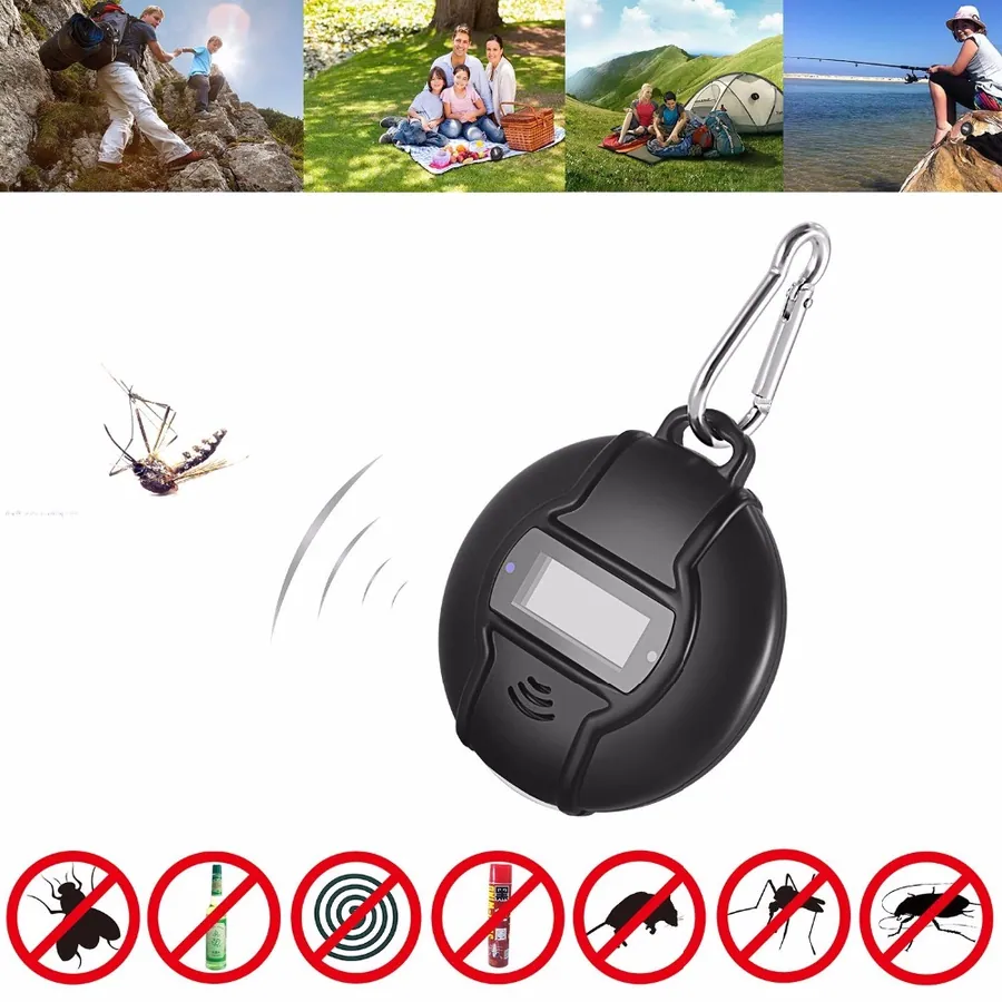 JDM Solar Portable Outdoor Ultrasonic Mosquito Pest Repeller for Fishing Camping CE ROHS CC FCC