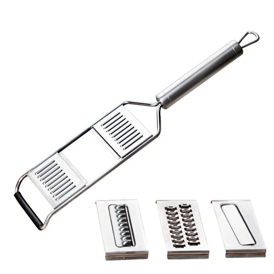JDM Stainless Steel Vegetable Grater Shredder Cutter Julienne Slicer with 3 Blades
