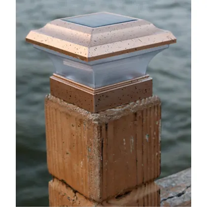 Outdoor Waterproof IP55 Bronze Solar Garden Fence Post Cap Light Deck CE view 3
