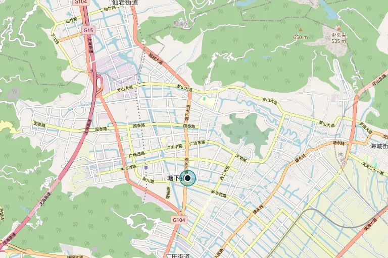 Map showing the location of Jiamei in Tangxia Town, Ruian City, Zhejiang Province, China
