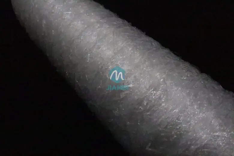 Close view of the MPE elastic net wound on the roll