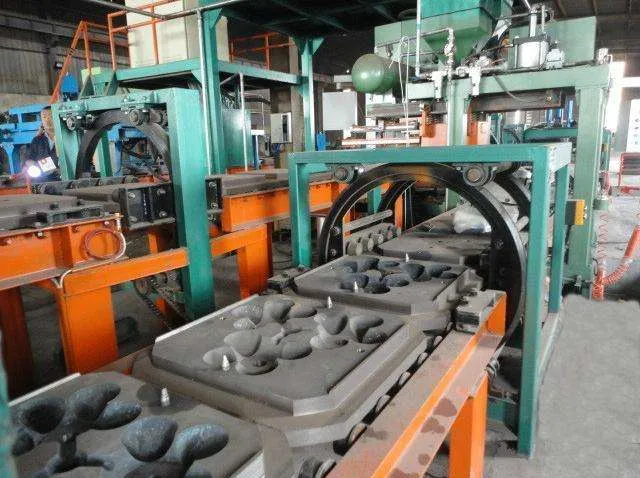 Sand coated iron mould production line