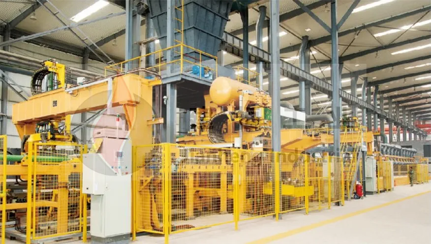 Tight-flask molding line