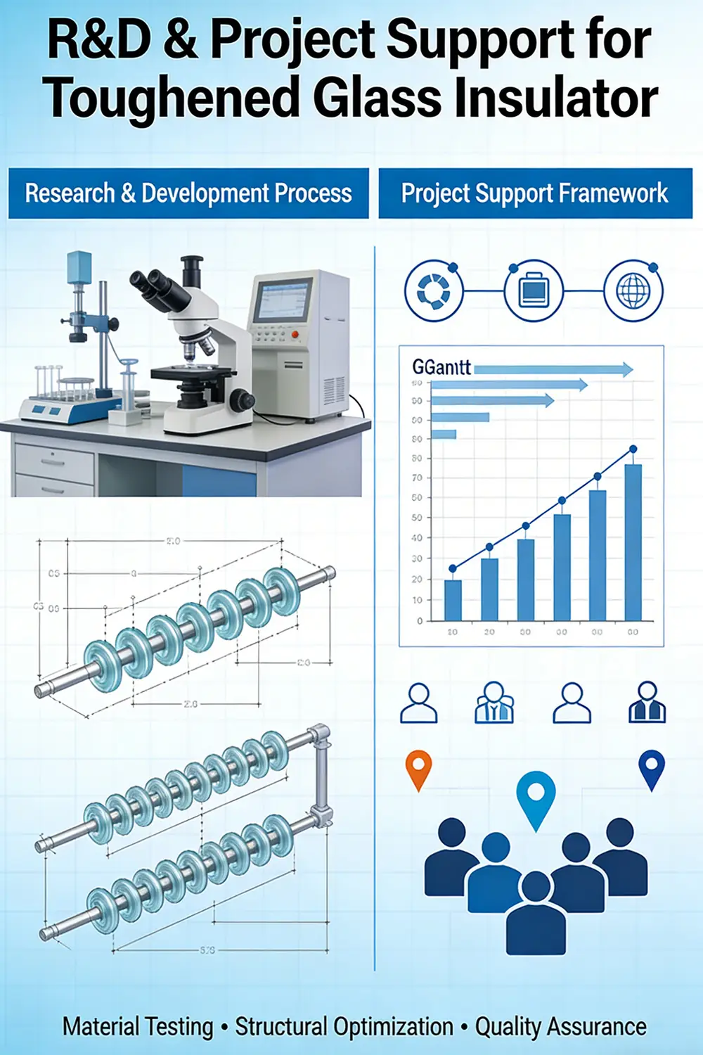 Research and development project support framework for power transmission insulator programmes