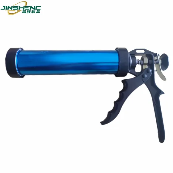 JS-8607-9" 9 inch aluminum barrel single component applicator sausage pack silicone sealant gun view 6