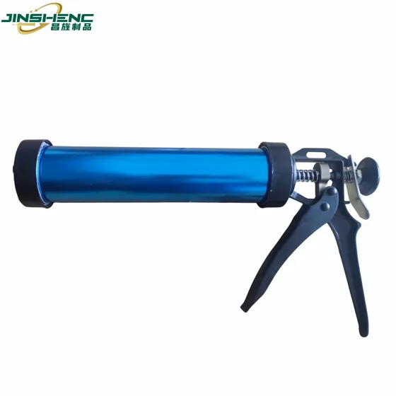 JS-8607-9" 9 inch aluminum barrel single component applicator sausage pack silicone sealant gun view 4