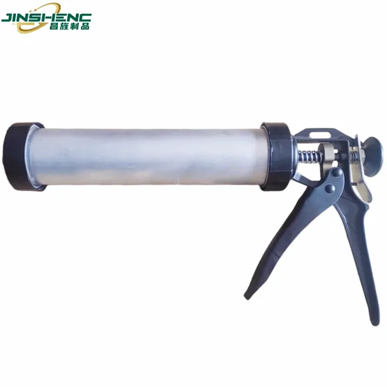 JS-8607-9" 9 inch aluminum barrel single component applicator sausage pack silicone sealant gun view 3