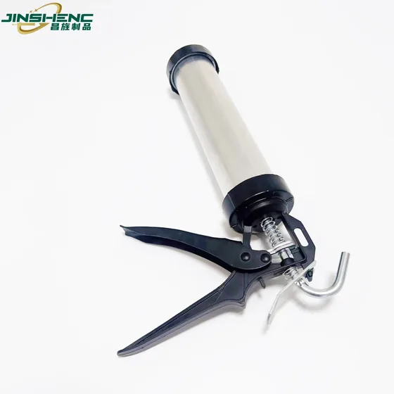JS-8607-9" 9 inch aluminum barrel single component applicator sausage pack silicone sealant gun view 2
