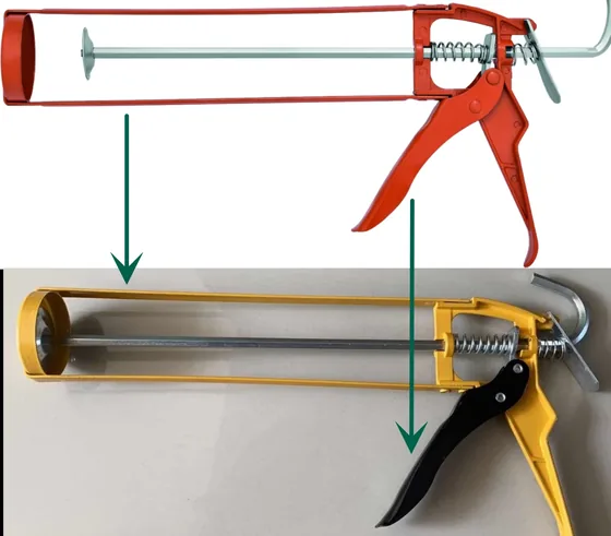 The same frame offered in two finishes. Barrel, frame and trigger can each be specified separately.