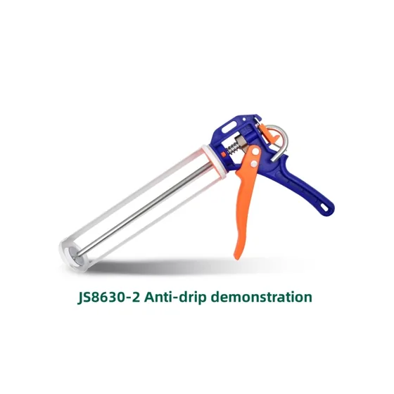 JS8630-2 anti-drip demonstration: releasing the trigger stops the bead instead of letting it run on.