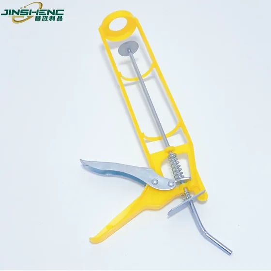 JS-8601 9" inch plastic handle silicone economy plastic frame skeleton gun view 3