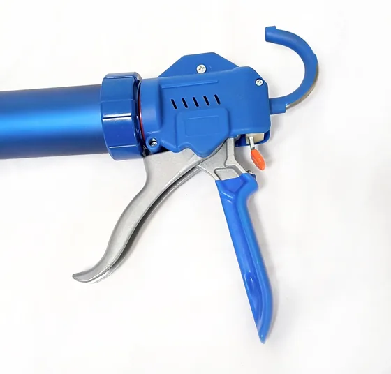 JS8634 high quality heavy duty nine bearing sausage pack silicone caulking gun(with dust cover) view 6