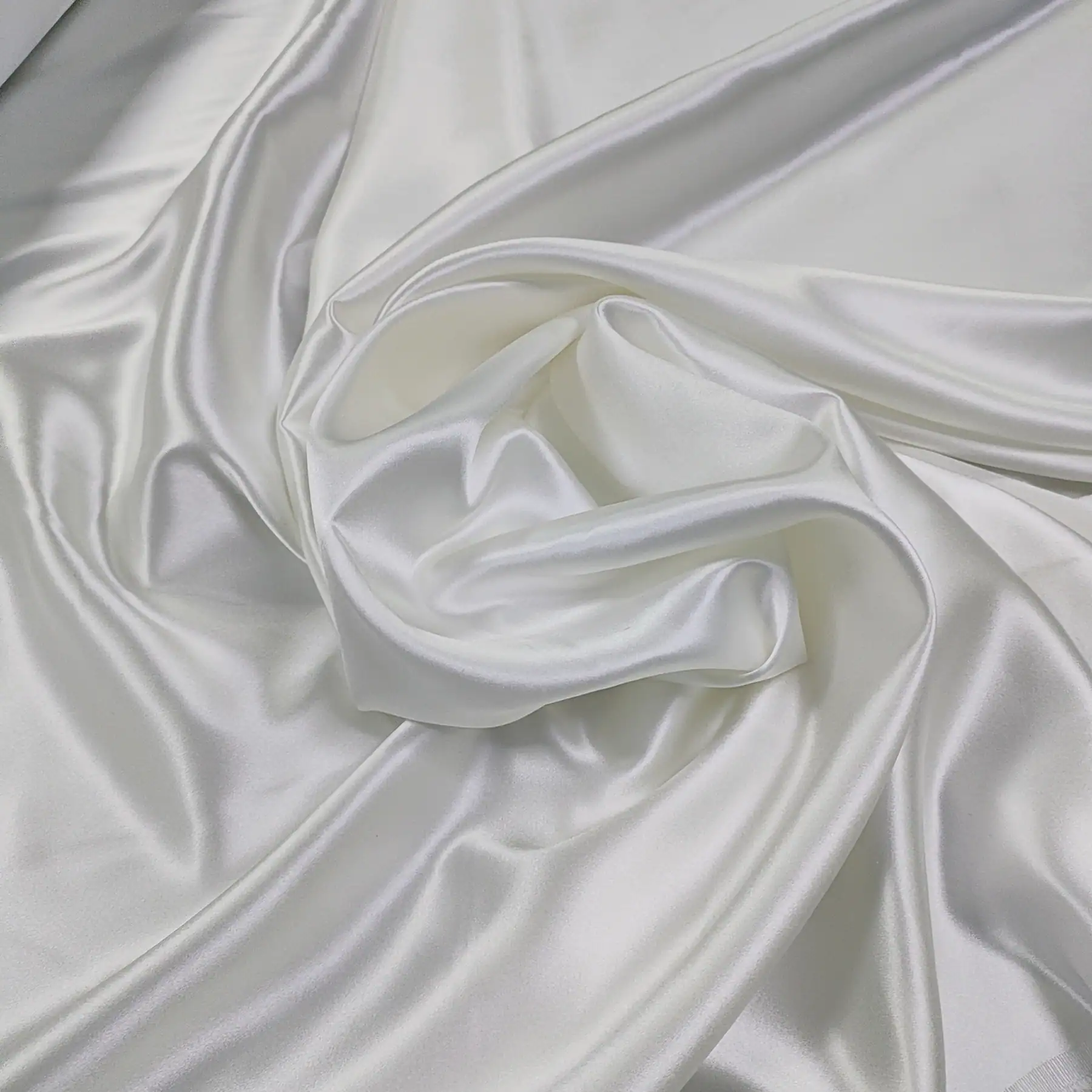 55Inch White 40mm Silk Heavy Charmeuse Fabric