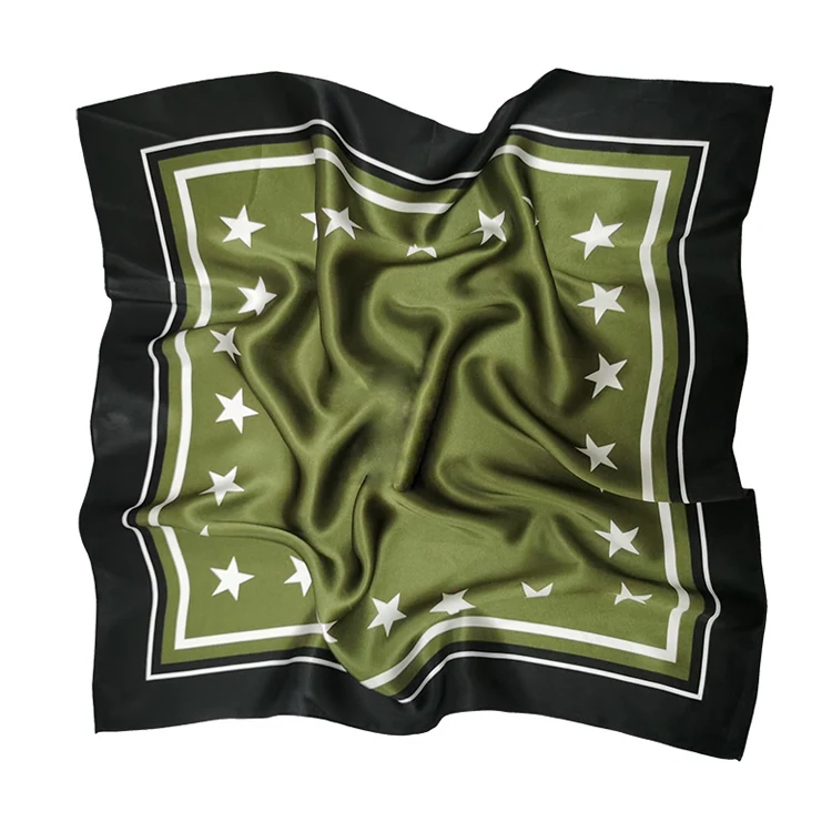 Custom 100% Mulberry Silk Charmeuse Scarves Square Smooth Silk Scarves for Women