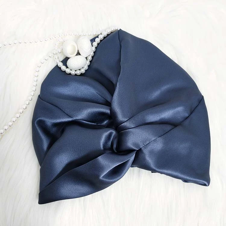 Double Layers Elastic Silk Bonnet