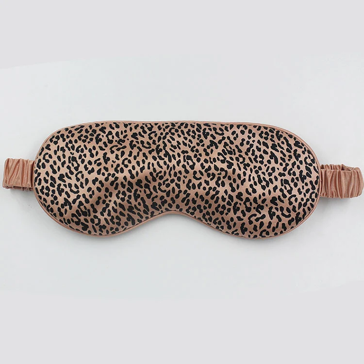 Leopard Print Silk Eye Mask