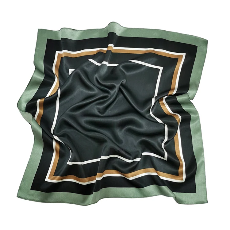 Luxury 100% Mulberry Silk Charmeuse Scarves Square Smooth Silk Scarves for Women