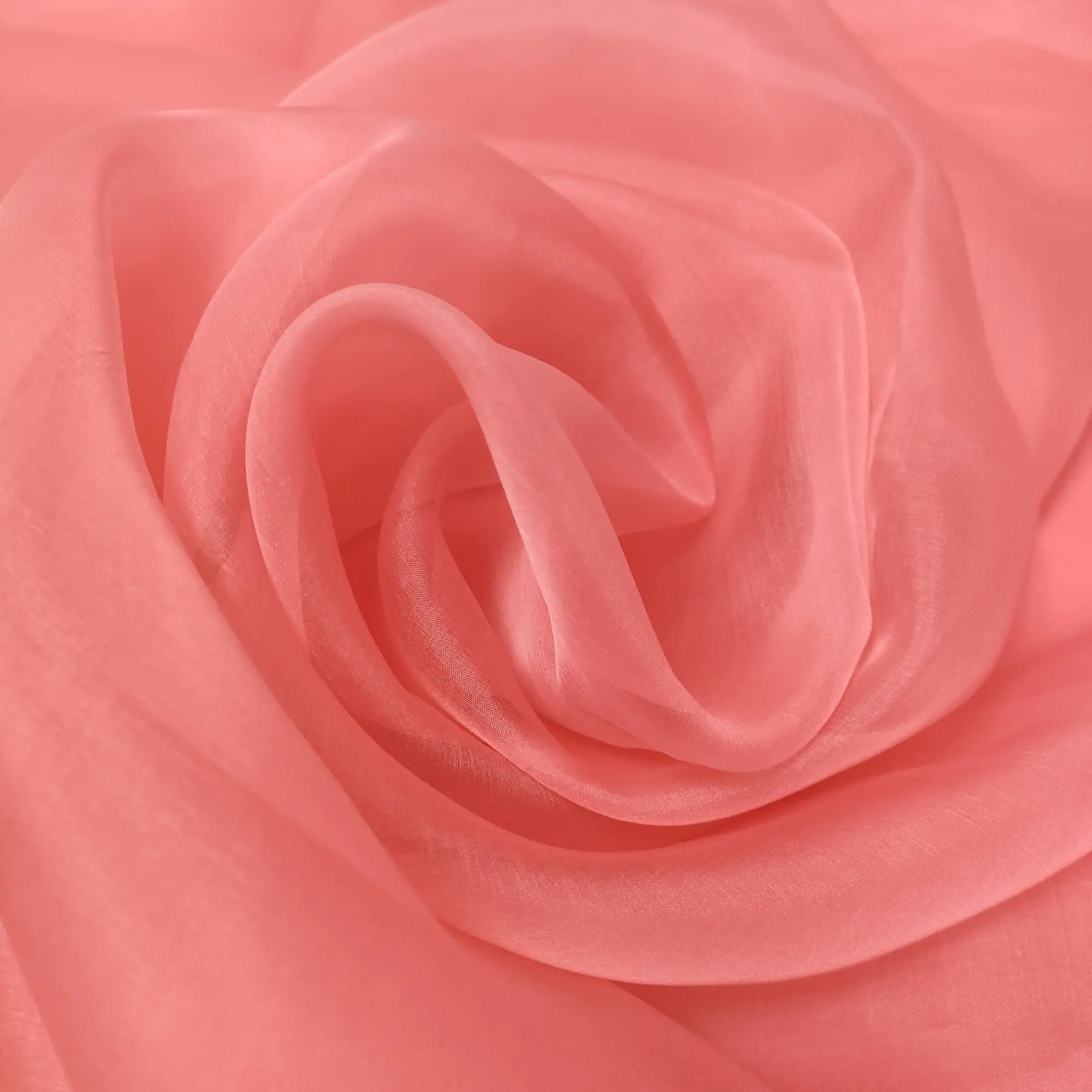 Red 5mm Silk Organza Fabric 59Inch