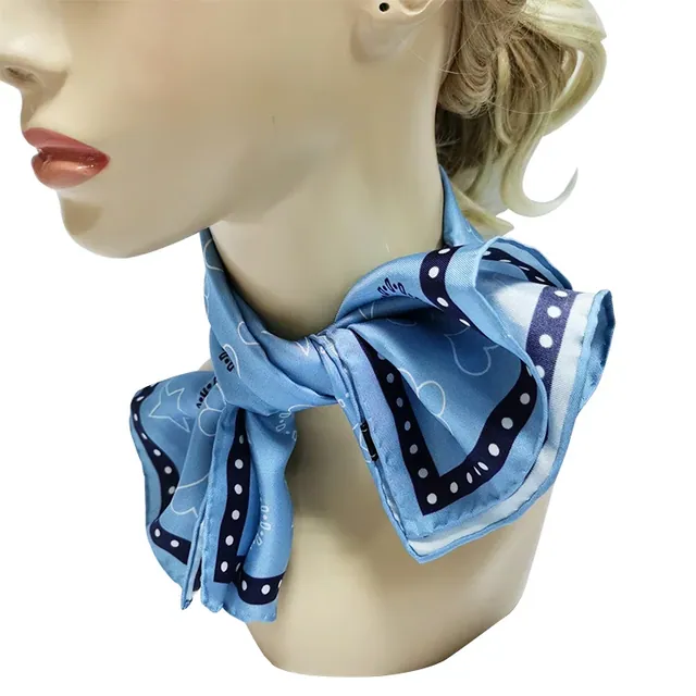 100% Mulberry Silk Twill Scarves 60 X 60cm Square Silk Necherchief for Lady detail view