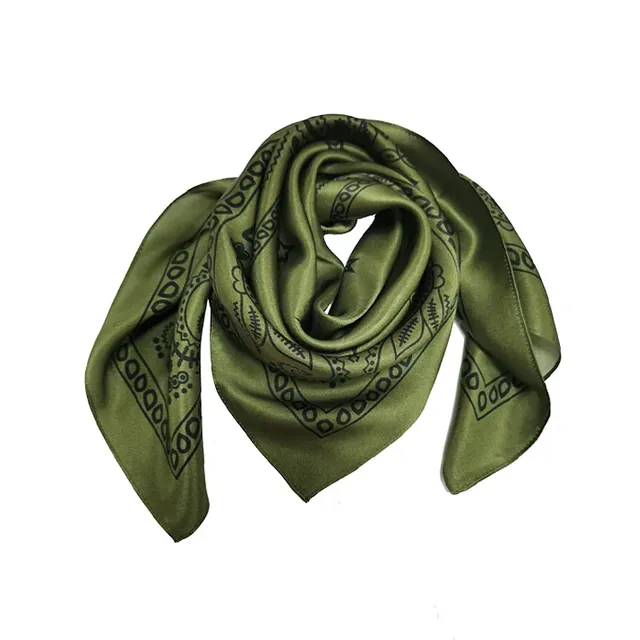 100% Mulberry Silk Charmeuse Scarves with Star Square Smooth Silk Scarf for Lady alternate colourway