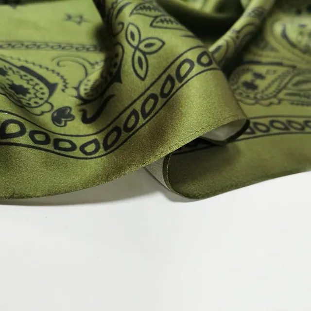 100% Mulberry Silk Charmeuse Scarves with Star Square Smooth Silk Scarf for Lady styling view
