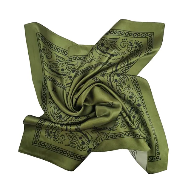 100% Mulberry Silk Charmeuse Scarves with Star Square Smooth Silk Scarf for Lady close up