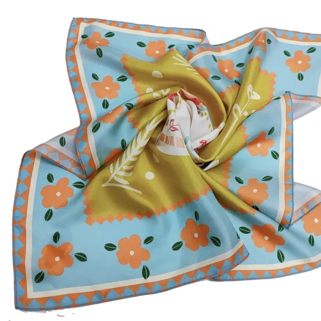 12MM Silk Twill Neck Silk Scarf Accept Custom T-custom
