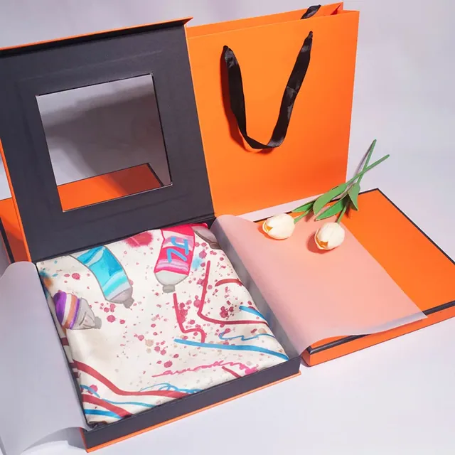 18mm Silk Twill Large Silk Scarf Accept Customized packaging view