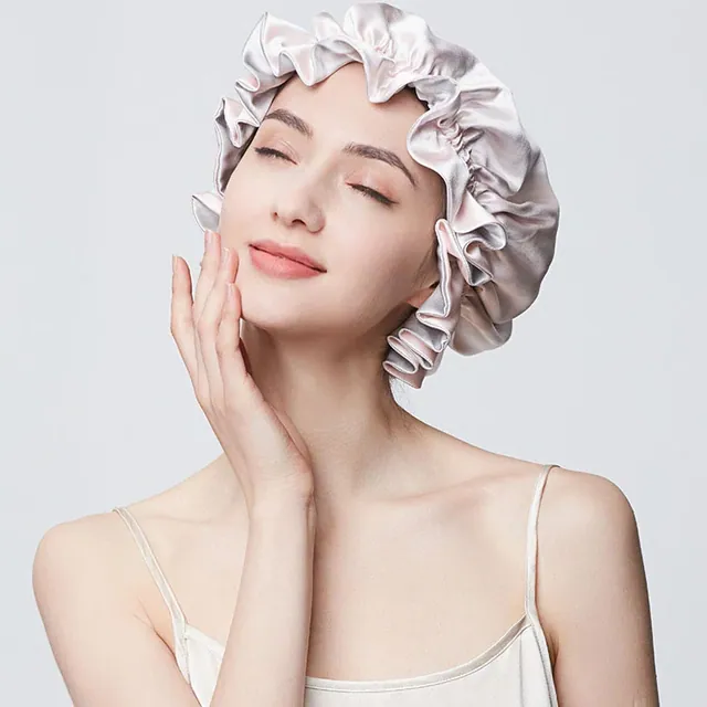 19mm Silk Bonnet Double Layers for Sleep flat lay