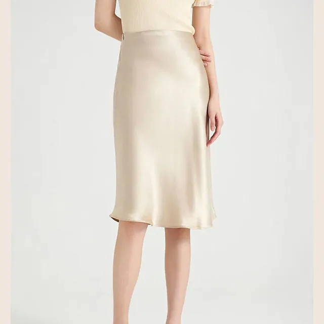 19mm Silk Skirt Solid Color Silk Dress Women alternate colourway