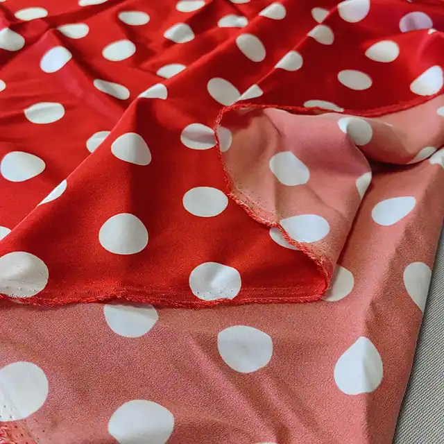22mm Silk Stretch Satin Fabric with Printing close up