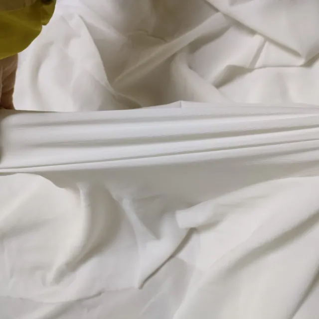 45Inch White 16mm Silk Stretch Georgette Fabric styling view