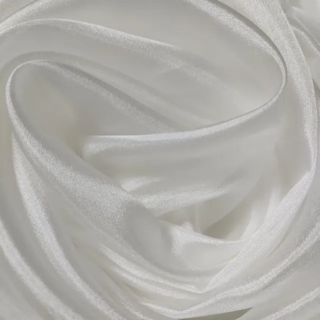 45Inch White 4.5mm Silk Paj Fabric