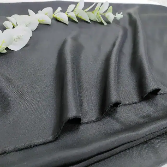 55Inch Black 16mm Silk Twill Fabric styling view