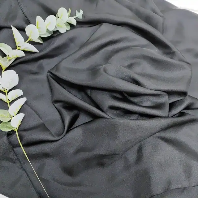 55Inch Black 16mm Silk Twill Fabric