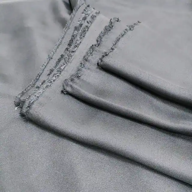 55Inch Black 16mm Silk Twill Fabric flat lay
