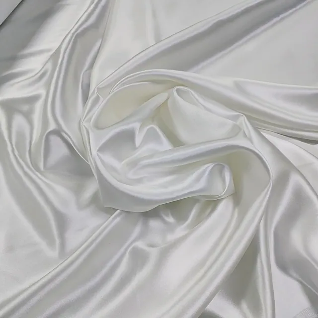 55Inch White 40mm Silk Heavy Charmeuse Fabric