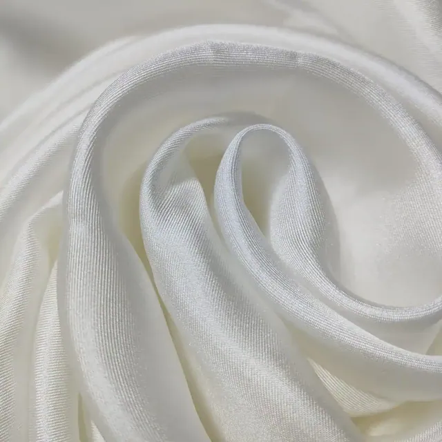 45Inch White 12mm Silk Twill Fabric