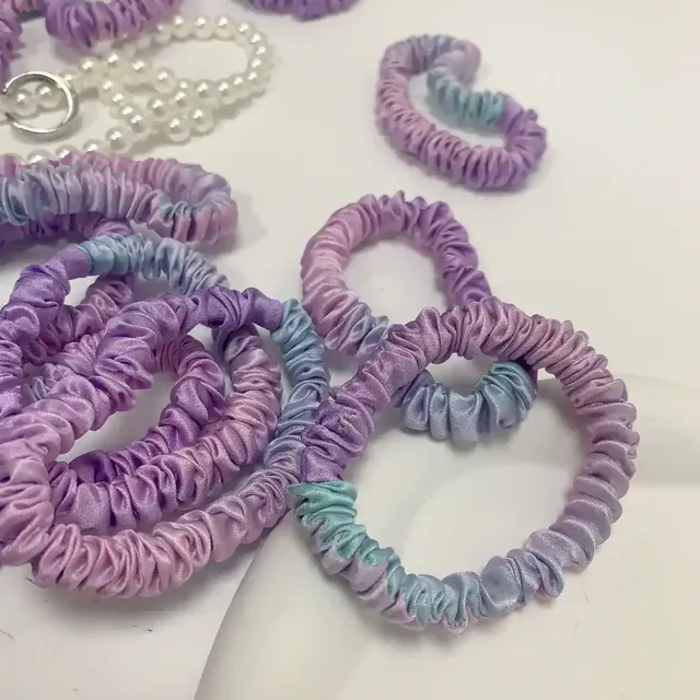 Gradient Silk Hair Scrunchies Width 1cm detail view
