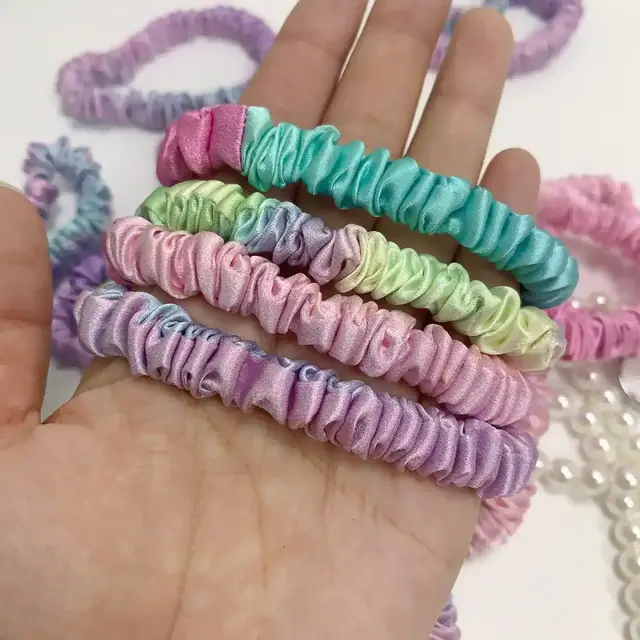 Gradient Silk Hair Scrunchies Width 1cm packaging view