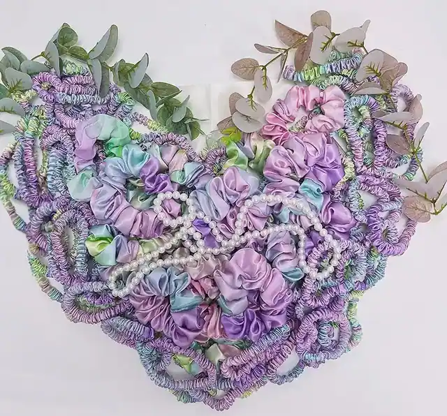 Gradient Silk Hair Scrunchies Width 1cm