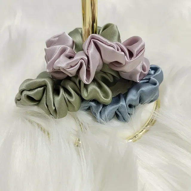 Colorful 22MM 100% Silk Scrunchie styling view